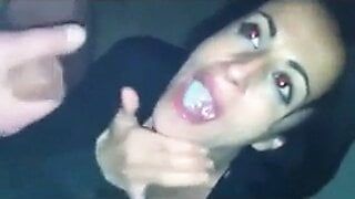 After the party we found out that our co worker is cum slut