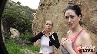 Amazing Hiking POV Threesome with Penny Pax and Sarah Shevon