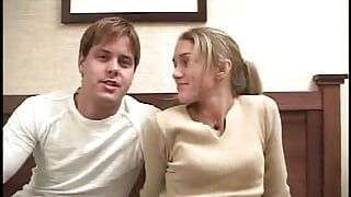 Brunette with small tits enjoying  a hard cock up her pussy