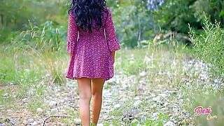 Desi Hot and Beautiful Stepdaughter Fucking and Naked Fun with a Stepdad in the River After Pissing Outdoor Forest