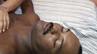 Ebony slut provoking sexual desire for black cock