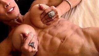 Female athlete showing a large clitoris