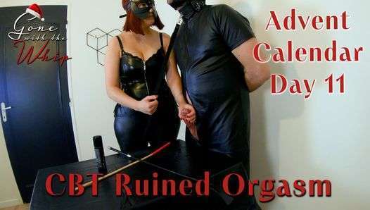 French Redhead Mistress Teases and Punishes Slave’s Cock before giving him a Ruined Orgasm