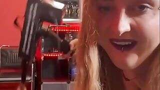 German Femdom Hard Anal Fuck with Fuckmachine Von Her Slave