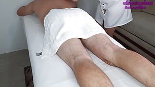 girl masseuse got a creampie from her client real