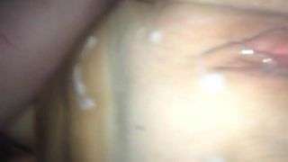 Lover And Hubby Cum on Sexy Wife