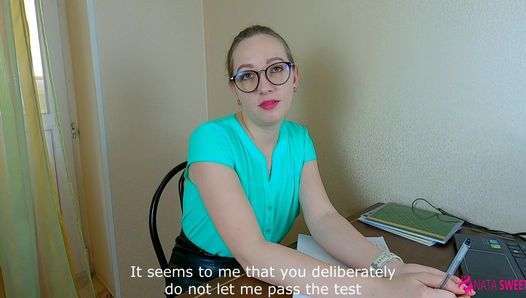 Lustful real teacher seduces her student into sex for pass exam – hot school sexy story!