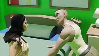 My Sexy Bhabi came when I work out, she said I am handaome and She want to sex with me