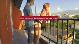 Norwegian Couple Balcony Sex
