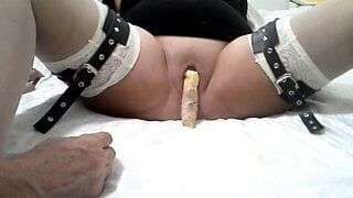 Screams of pain with ginger in the ass