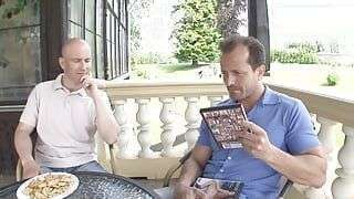 Two friends fuck maid