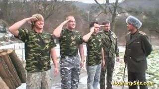 wild military gangbang party