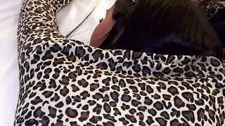 Young cute German Turkish girl with Leopard pattern gets anal used by old hairy man in hotel until her asshole is wide