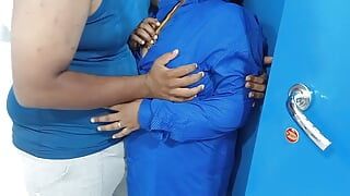 A stepbrother who wrapped his stepsister in his closet looking for her bra, he suddenly put her boobs and wet pussy