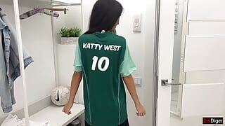 An Agent Offers a Cute Girl to Become a Football Player