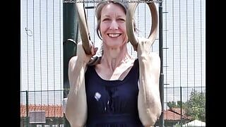 Annabel Miller: workout without panties