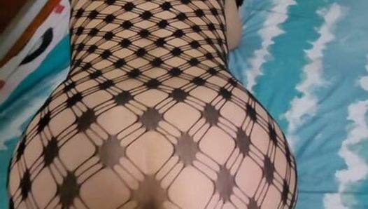 Brunette Latina gets and bathed in milk