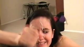 cute dirty talk girl Blowjob and cum Face