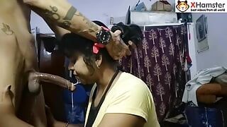 Fard face fuck my stepsister and cum in mouth in Hindi