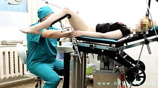 Gyno exam blonde woman