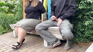 Mother-in-law. Cum for me in the park on a bench
