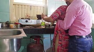 My step mom doesn’t resist and I fuck her in the kitchen