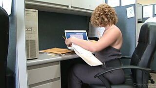 Overtime at the office ends with facial