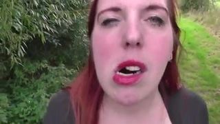 Redhead german MILF dogging