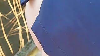 Risky blowjobs in public on an observation tower and later on the water,