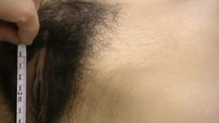 Saki Shiina has hairy cunt measured and sucks doctor phallus