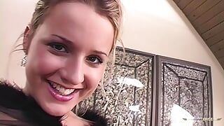 Two big cocks help Nancy Sweet fulfill her fantasy of having rough double pussy penetration