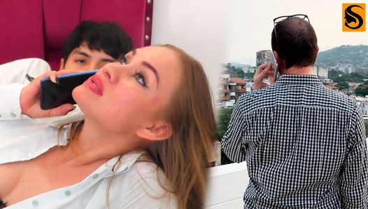 I FUCK MY STEPSON WHILE I TALK ON THE PHONE WITH MY HUSBAND