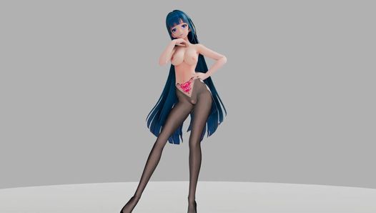R18MMD Raiden Mei Strip Show – NKI2233 – Blue Hair Color Edit Smixix