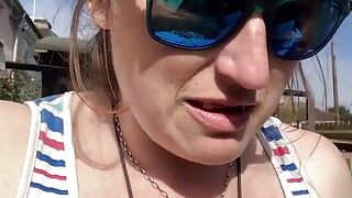 Squatting Over My Phone in My Exposed Garden, with Some Bonus Eating and Titty Play