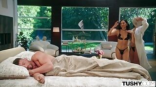 TUSHY Besties Gianna & April have intense anal threesome