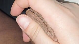 Step mom grabs step son big balls and handjob his dick in erection