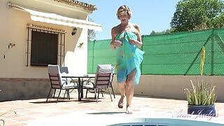 A Day at the Pool with Busty Mature Bombshell Mrs. M