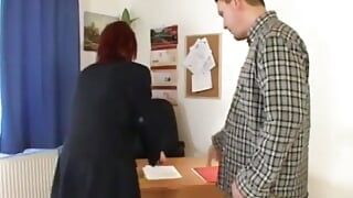 Busty mature secretary loves to take it from her boss on the desk