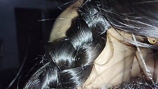 Deep blowjob by sexy Indian wife with her husband