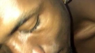 Licking my hairy pussy