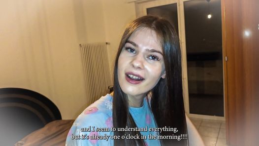 naughty Honey Nasia dries her hair at night for which she then sucks the neighbor’s