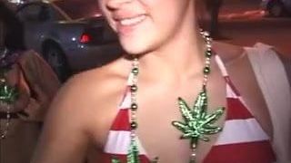 Party girls asked to show titties for camera