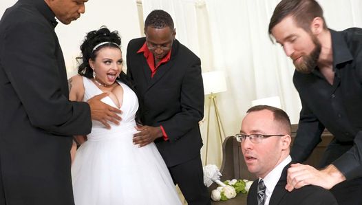 Payton Preslee’s Wedding Turns Rough Interracial Threesome