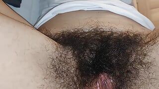 Sexy wife hairy pussy, hairy ass. Hot latina fingering pussy, hairy pussy, big nipples