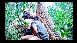 Sri lankan campus girl pissing after romantic fuck with her new boy friend  in jungle ,ass hole licking ,best blowjob and doggy