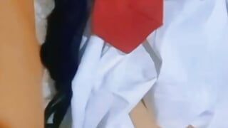 Srilankan school girl sexy video.asian college girl room fun and showing her pussy using light.indian sex.hot wife.srilankan cou