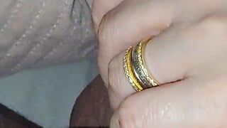 Step mom hand slip into step son dick without telling him