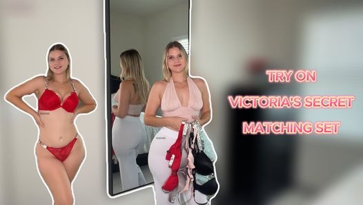 Try On – Victoria’s Secret Matching Set (4K)