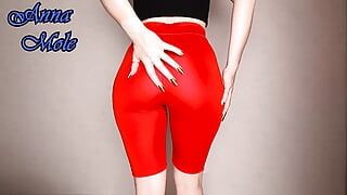 Yoga Tights PAWG in Spandex Leggings Loudly Spanks Her Juicy Ass Breeches