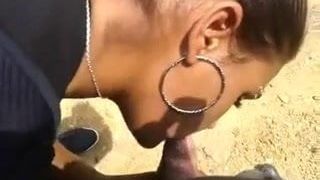 Gypsy whore sucking cock